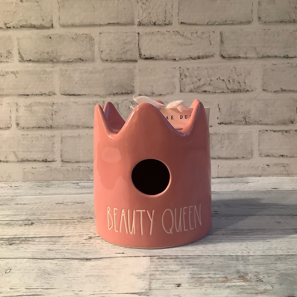 Rae Dunn Ceramic Pink Beauty Queen Birdhouse